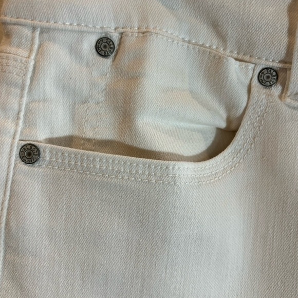TALBOTS SZ 14L Flawless 5 Pockets Boyfriend Style High Waist White Jeans - Picture 6 of 11